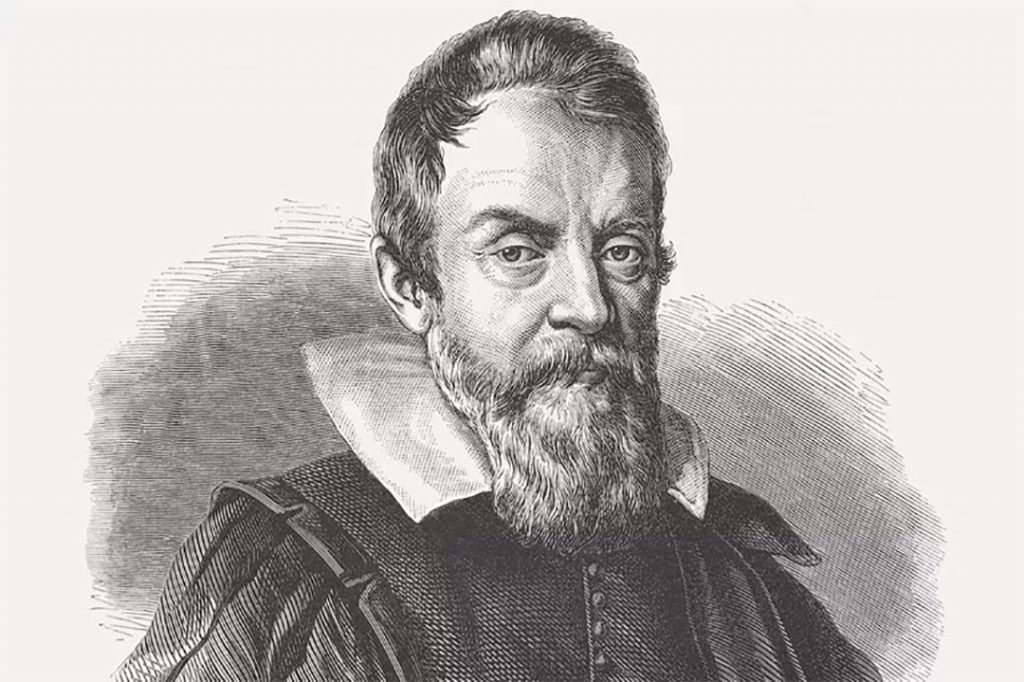 Portræt af opfinderen af termometeret Galileo Galilei